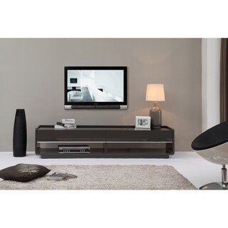 Modena Grey Black 2 Drawer Modern Tv Stand Free