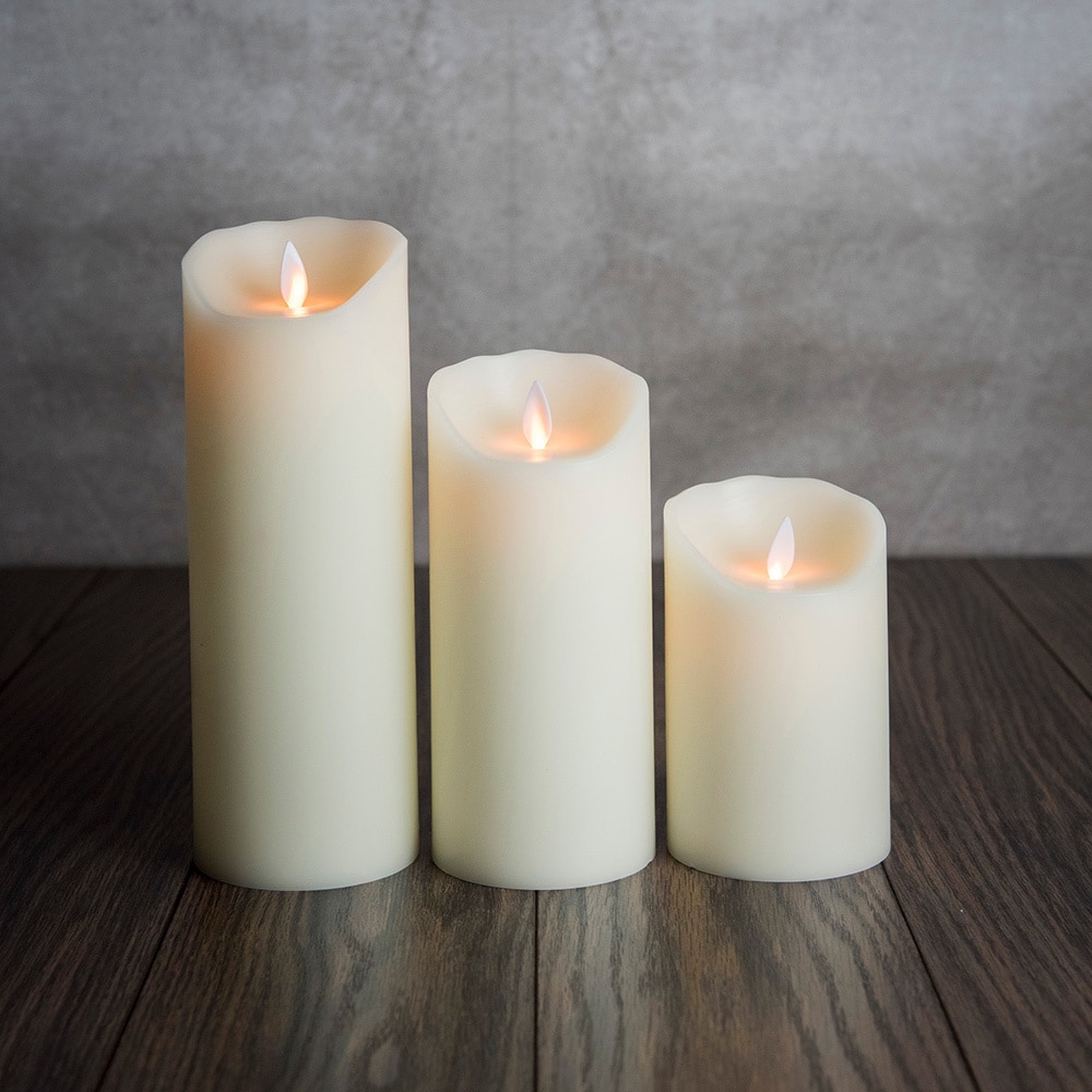 Shop Mystique Smooth 5inch Ivory Flameless Pillar Candle Free