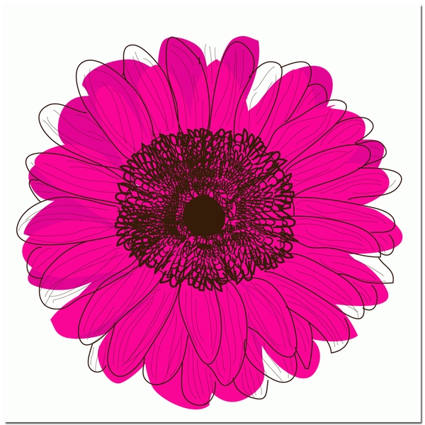 Single Flower- Hot Pink Art Print - Overstock - 7724004