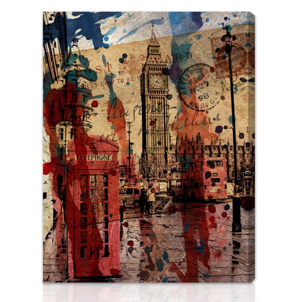 Oliver Gal Artist Co. 'London in Red' Gallery wrapped Canvas Art Oliver Gal Artist Co. Canvas