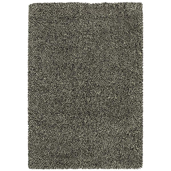 Indoor Black/ Ivory Shag Rug (9'10 x 12'7) Style Haven 7x9   10x14 Rugs