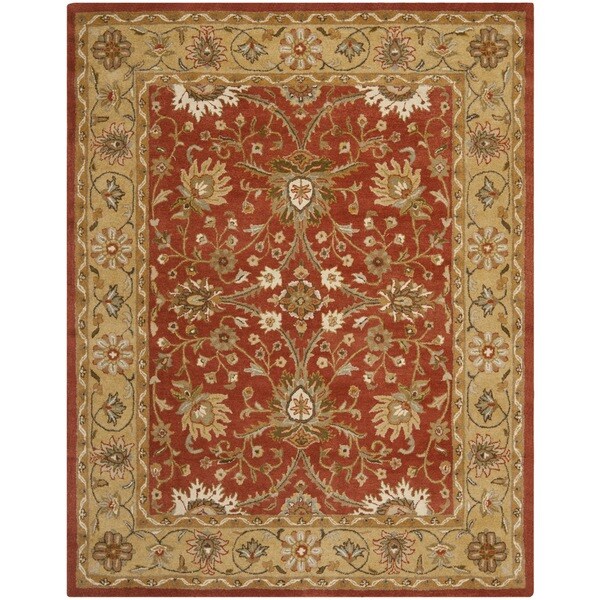 Safavieh Handmade Kerman Rust/ Gold Wool Rug - 9'6 x 13'6