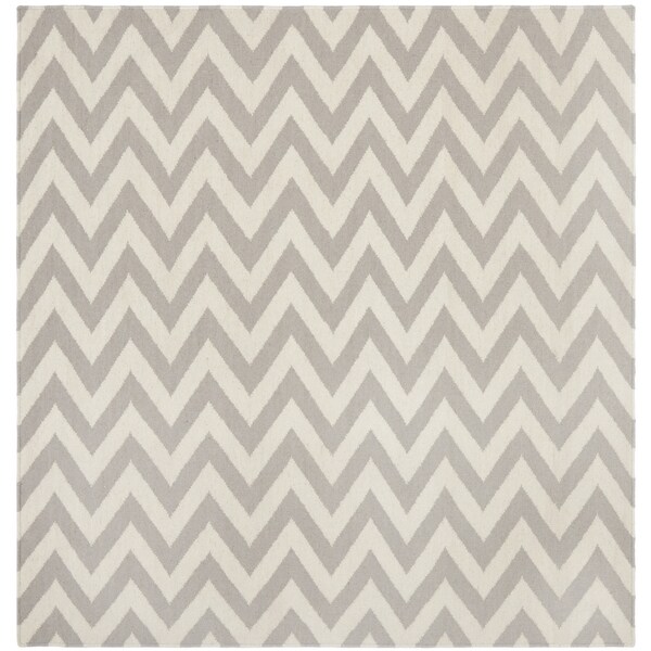 Shop Safavieh Handwoven Moroccan Reversible Dhurrie Chevron Grey Wool