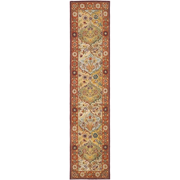 Handmade Heritage Bakhtiari Multi/ Red Wool Runner (2'3 x 22') Safavieh Runner Rugs