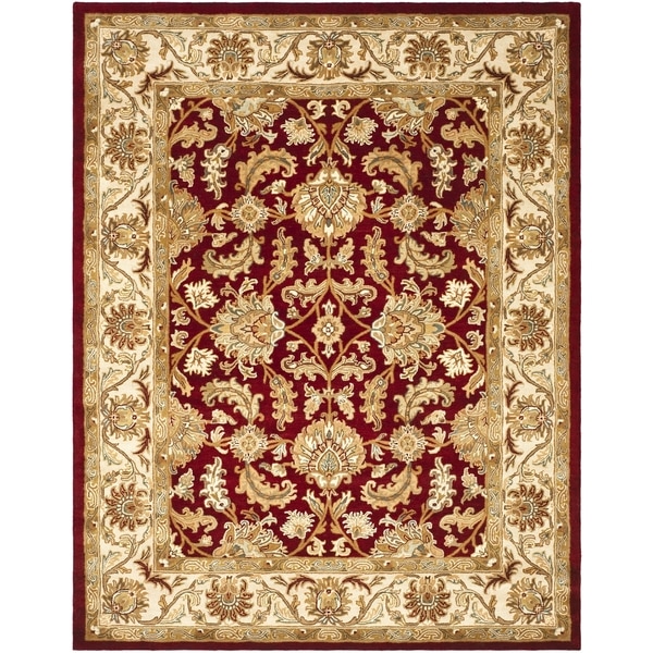 Safavieh Handmade Heritage Traditional Kashan Red/ Ivory Wool Rug - 9' x 12'