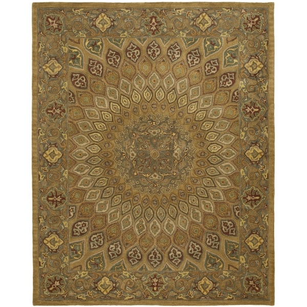 Safavieh Handmade Heritage Timeless Traditional Light Brown/ Grey Wool Rug - 9' x 12'