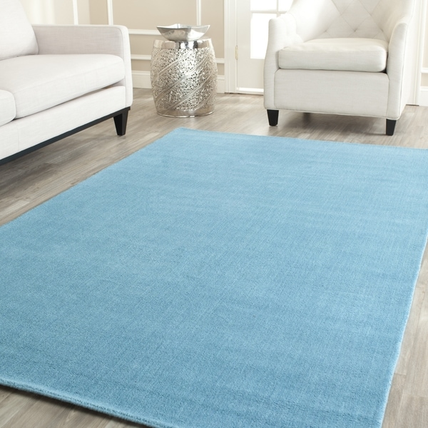 Safavieh Handmade Himalaya Solid Turquoise Blue Wool Area Rug - 9' x 12'