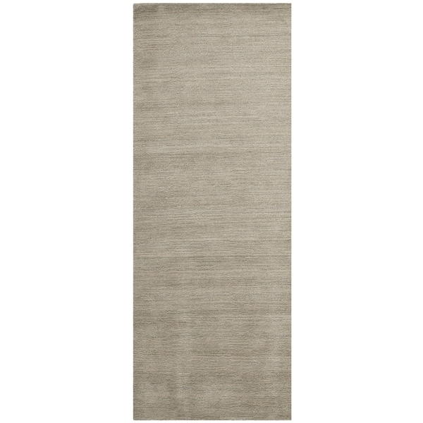 Safavieh Handmade Himalaya Solid Grey Wool Runner Rug - 2'3 x 12'