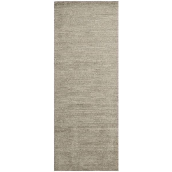 Safavieh Loomed Knotted Himalayan Solid Grey Wool Rug (23 x 6