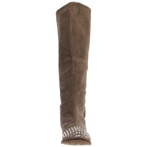 taupe suede boots womens