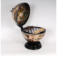 Old Modern Handicrafts Classic Style Globe Hinged Chess Board