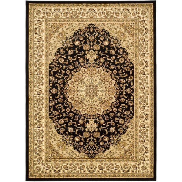 Safavieh Lyndhurst Traditional Oriental Black/ Ivory Rug - 8'11 x 12'