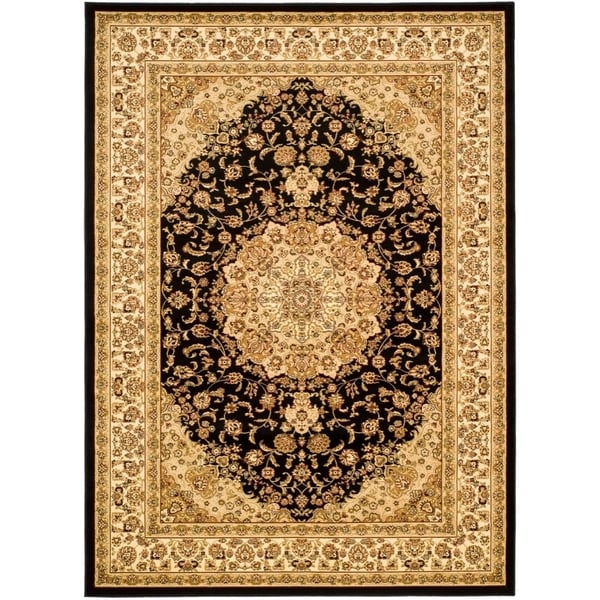 Safavieh Lyndhurst Traditional Oriental Black/ Ivory Rug - 9' x 12'