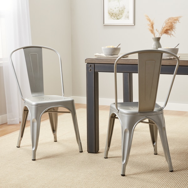 I Love Living Bistro Steel Dining Chairs (Set of 2). Opens flyout.