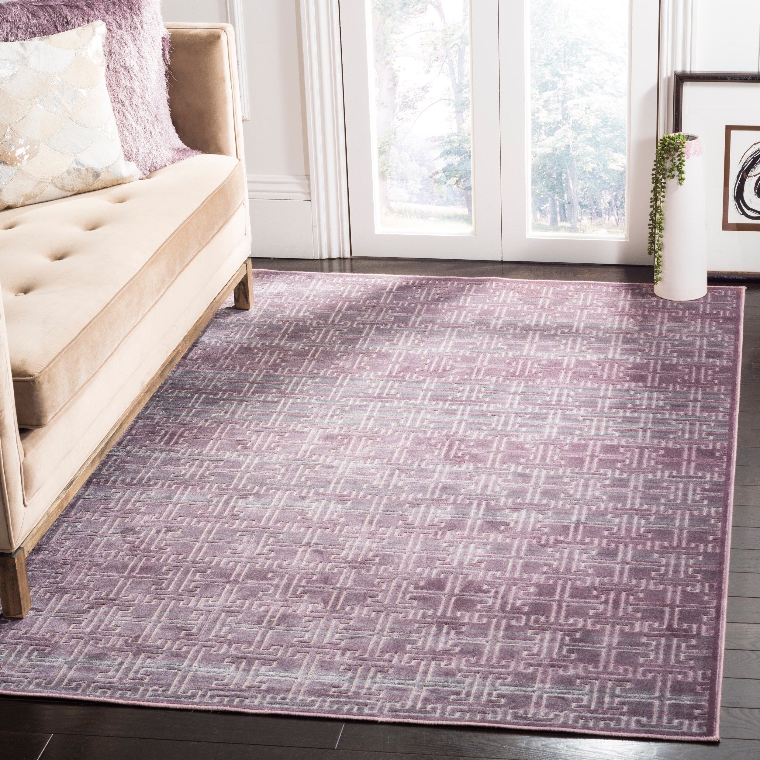 Shop Safavieh Paradise Modern Mauve Viscose Rug 8' x 11'2 On Sale