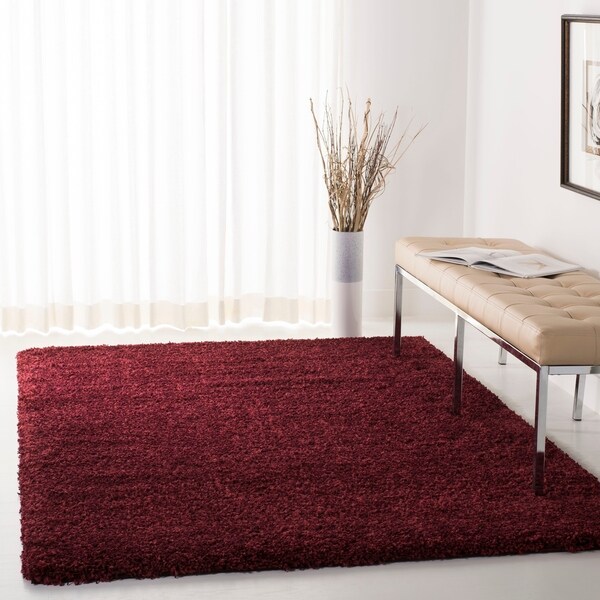 Safavieh California Cozy Plush Maroon Shag Rug - 6'7 x 9'6
