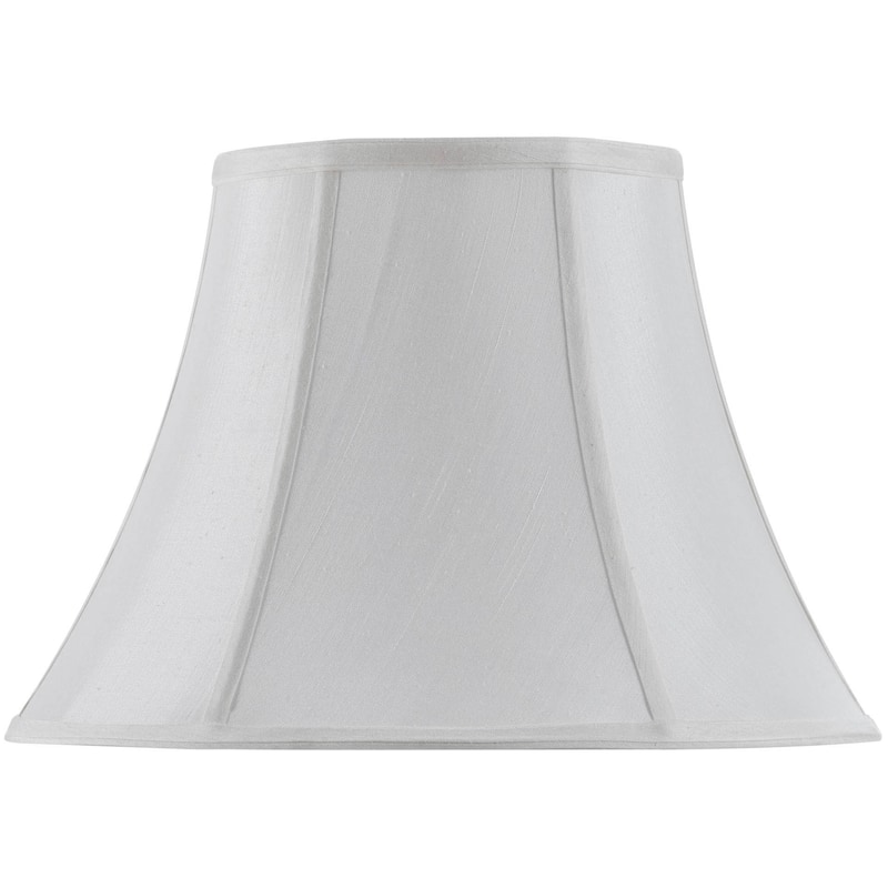 Cal Lighting 16-Inch Vertical Piped Basic Bell Shade - White