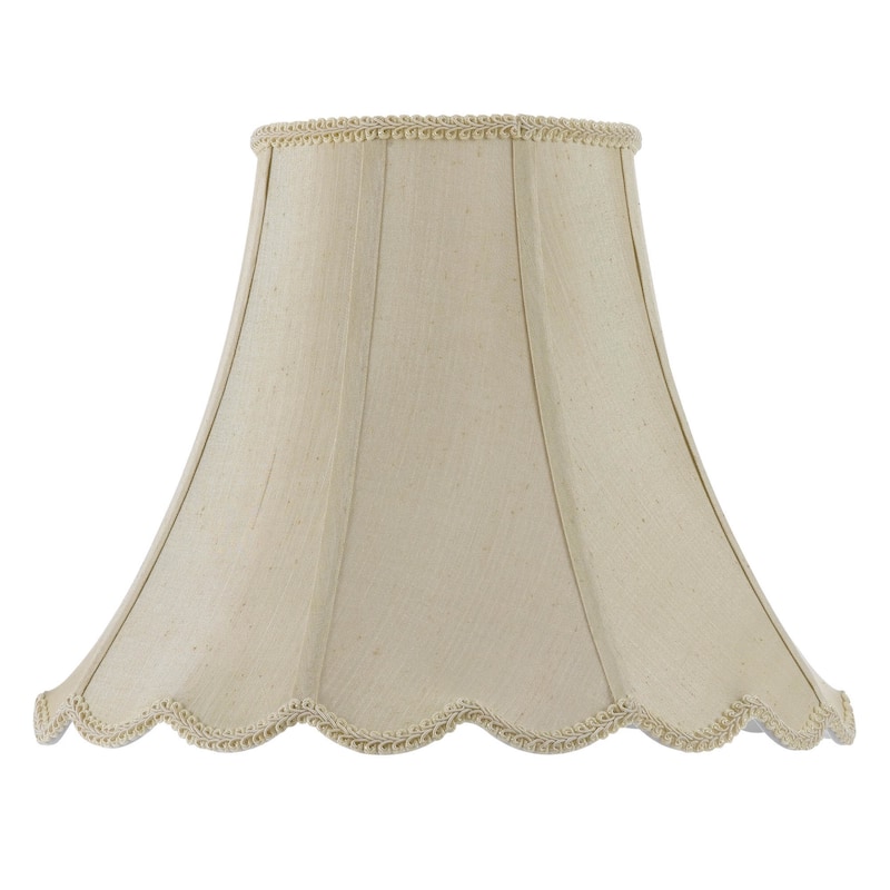 Cal Lighting 18-Inch Vertical Piped Scallop Bell Shade