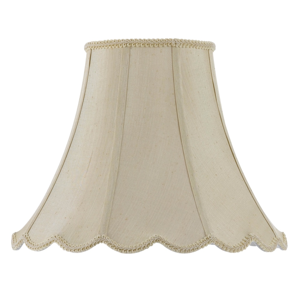 Cal Lighting 18-Inch Vertical Piped Scallop Bell Shade