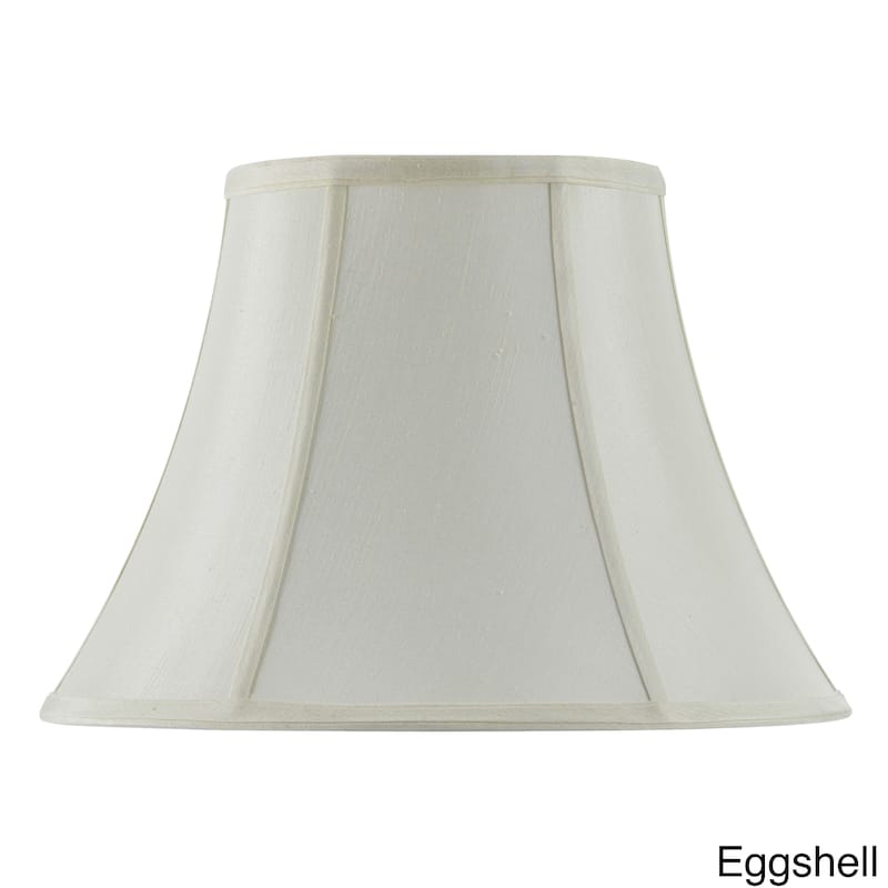 Cal Lighting 18-Inch Vertical Piped Basic Bell Shade - Off-White