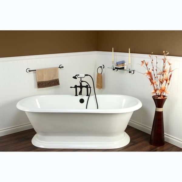 Kingston Brass Aqua Eden Arcticstone 70 x 35 Matte White Solid Surfa – US  Bath Store