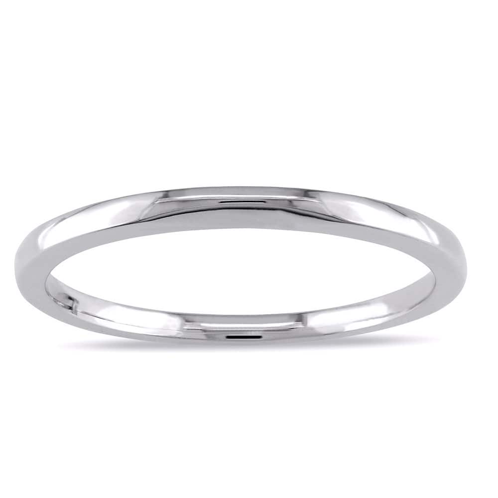 Miadora 10k White Gold Wedding Band