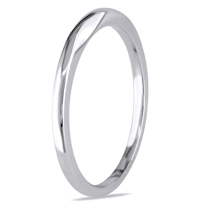 Miadora 10k White Gold Wedding Band