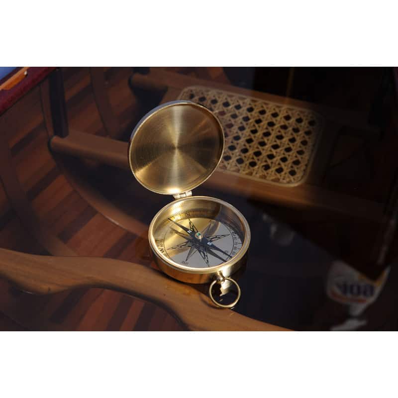 Old Modern Handicrafts Brass Replica Marine Compass