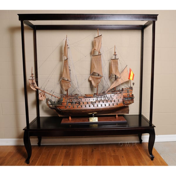 Old Modern Handicrafts Display Case For Extra Large Model Ship Free