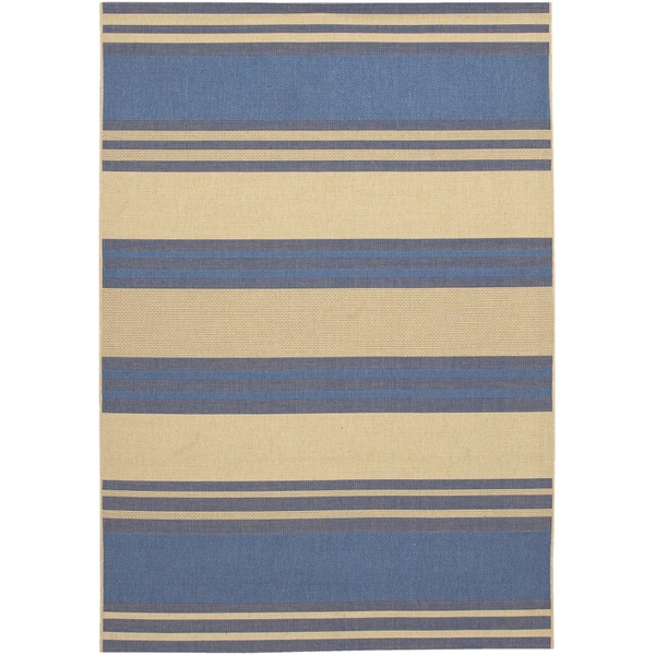 Five Seasons South Padre/ Blue Cream Area Rug (5'10 x 9'2) COURISTAN INC 5x8   6x9 Rugs