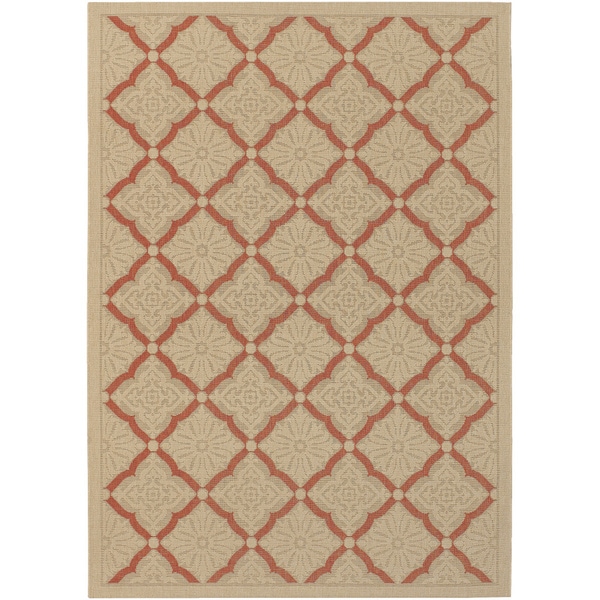 Five Seasons Sorrento/ Cream Terra Cotta Area Rug (76 x 109)