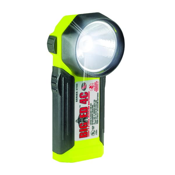 big yellow rechargable flashlight Dorcy Heavy Duty Worklight with Batteries, 41-2350 , where explosive gases and dusts may be present Dorcy 6V or AAA Flex