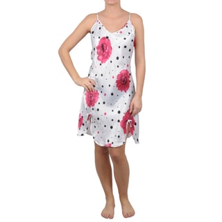 Tressa Designs Women's Contemporary Plus Floral Satin Chemise Nightie Tressa Intimates