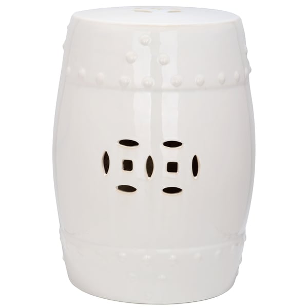 Safavieh Paradise Treasures Ivory Cream Ceramic Garden Stool