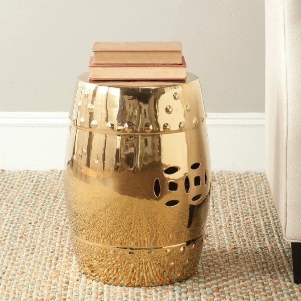 Safavieh Paradise Treasures Gold Ceramic Garden Stool