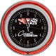 preview thumbnail 1 of 0, Corvette C2 Black Chrome Double Ring Neon Clock - White