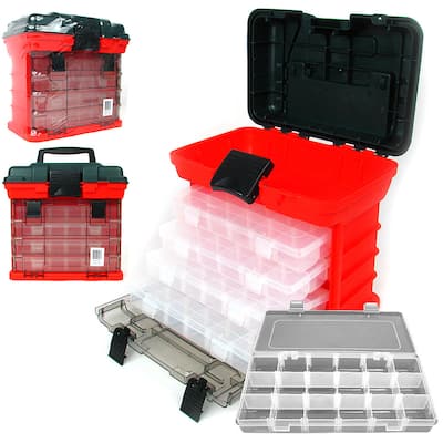 Stalwart 73-compartment Durable Plastic Storage Tool Box