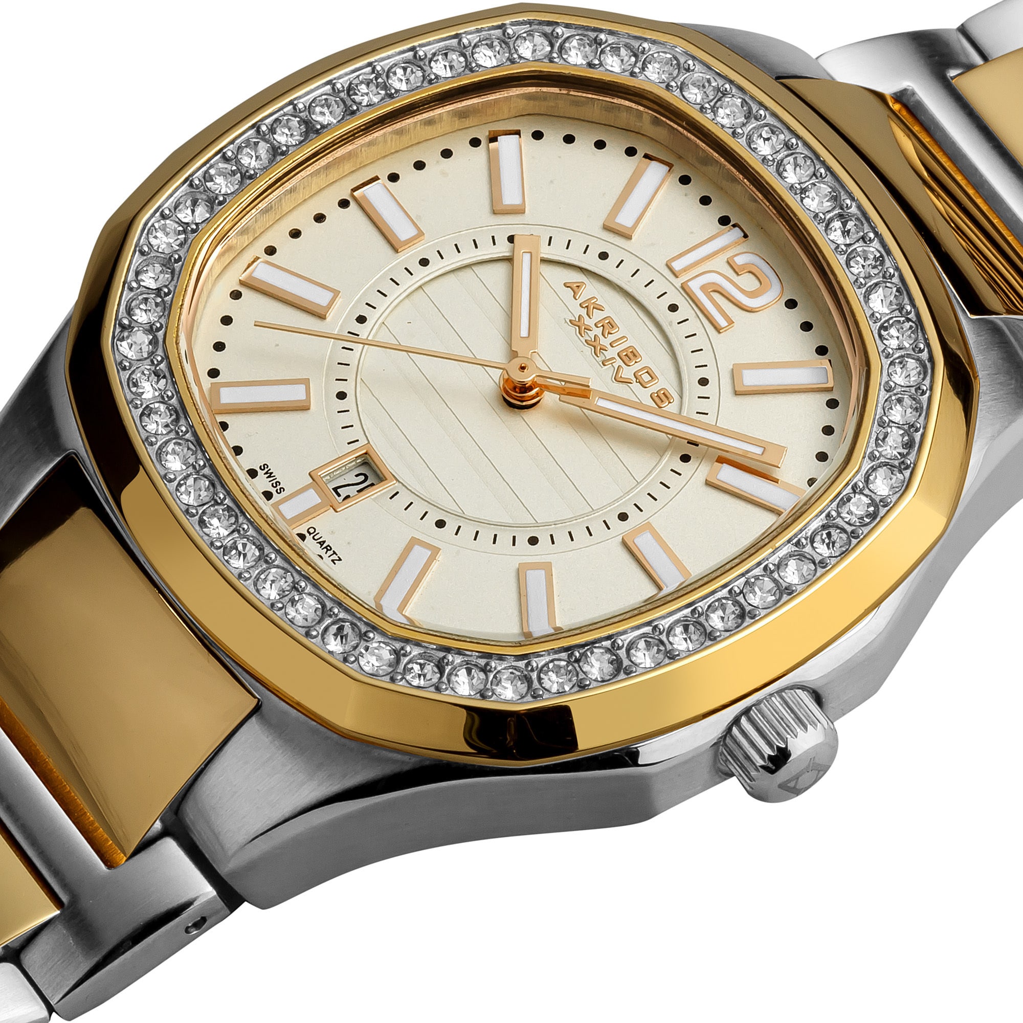 Akribos XXIV Silver Tone Crystal Dial Women\'s Watch New Women main image 3
