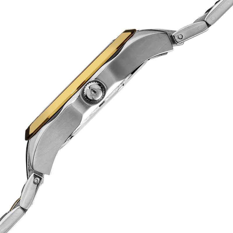 Akribos XXIV Women's SilverTone Quartz Stainless Steel Crystal Bracelet Watch
