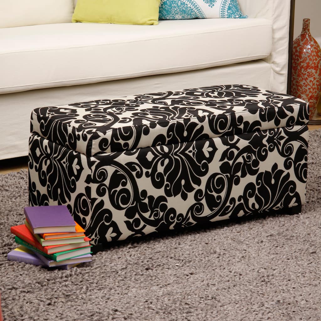 Bolbolac Floral Print Storage Ottoman with Button