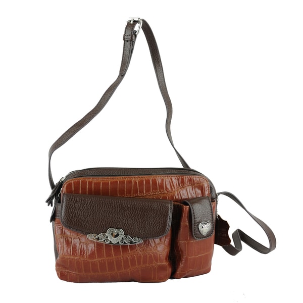 Ann Creek 'Caldera' Brown Leather Satchel Ann Creek Satchels