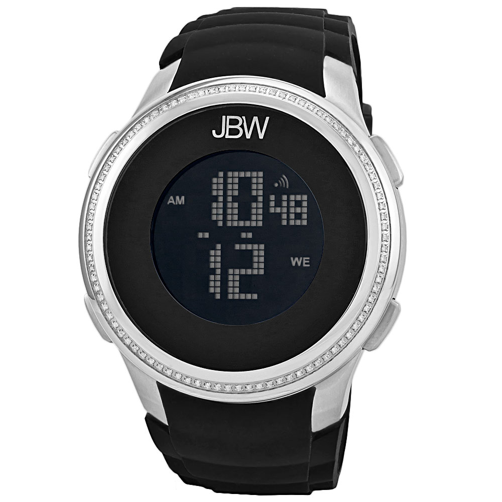 JBW Mens DMC 12 Brushed Stainless Steel Digital Watch Today $295