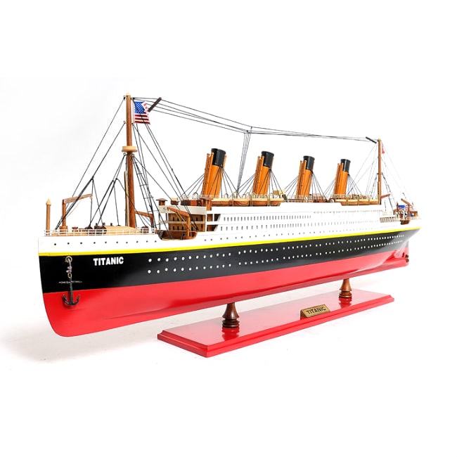 Old Modern Handicrafts Painted Large Titanic Model Ship - Overstock -  7732960