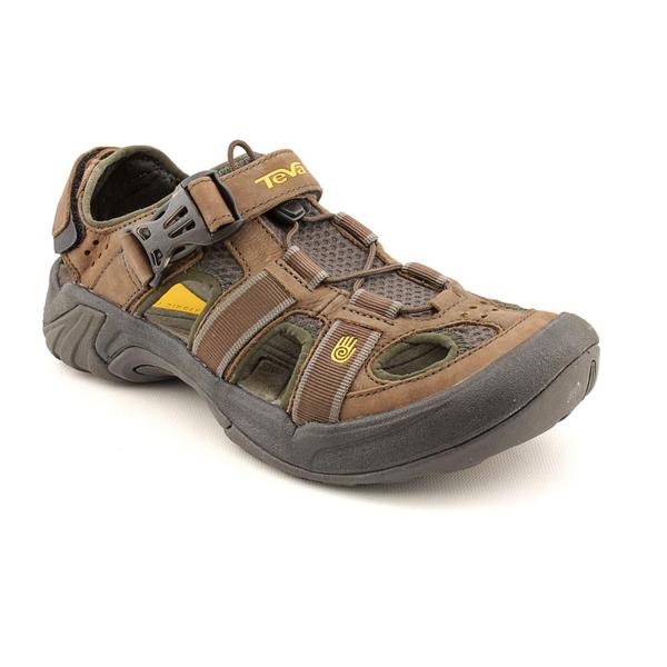 Shop Teva Men's 'Omnium' Leather Sandals - Free Shipping Today ...
