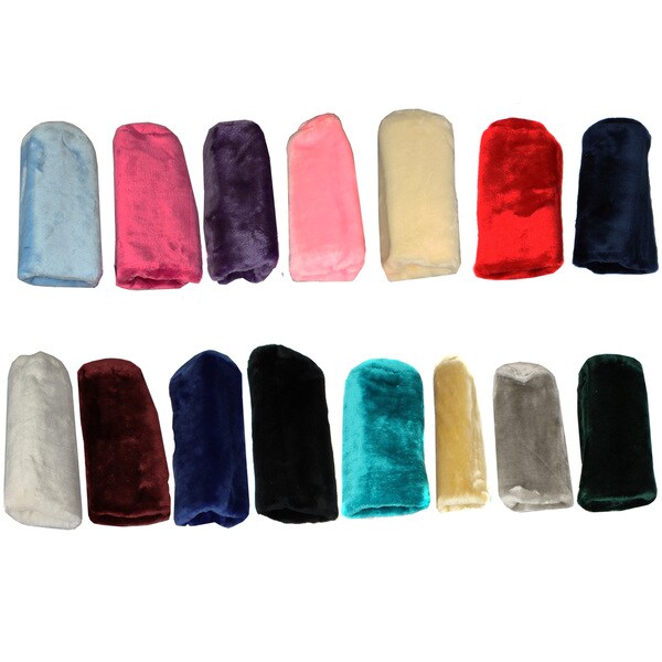 Pro Source Embroidered Golf Club Cylinder Fur Headcovers (Set of 3)