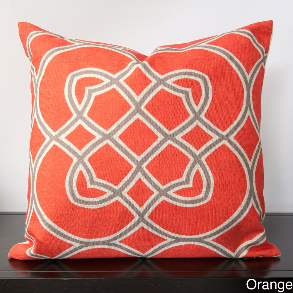 Dallas Geometric Trellis 22-inch Decorative Pillow