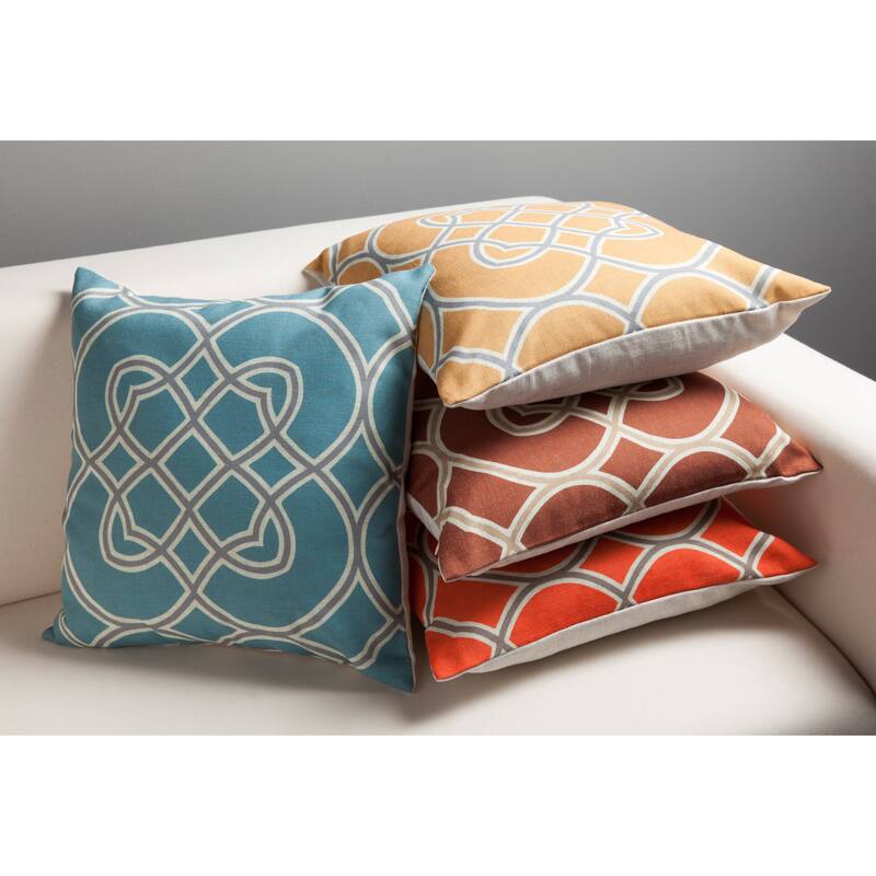 Dallas Geometric Trellis 22-inch Decorative Pillow
