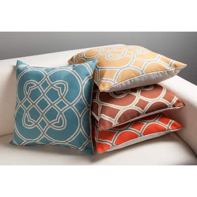 Dallas Geometric Trellis 22-inch Decorative Pillow