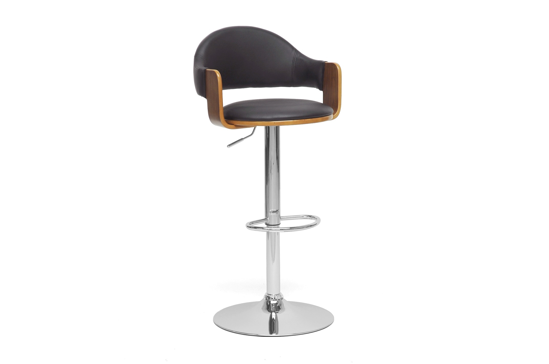 Baxton Studio Berne Black Modern Bar Stool