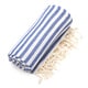 preview thumbnail 1 of 3, Authentic Pestemal Fouta True Blue Turkish Cotton Bath/ Beach Towel